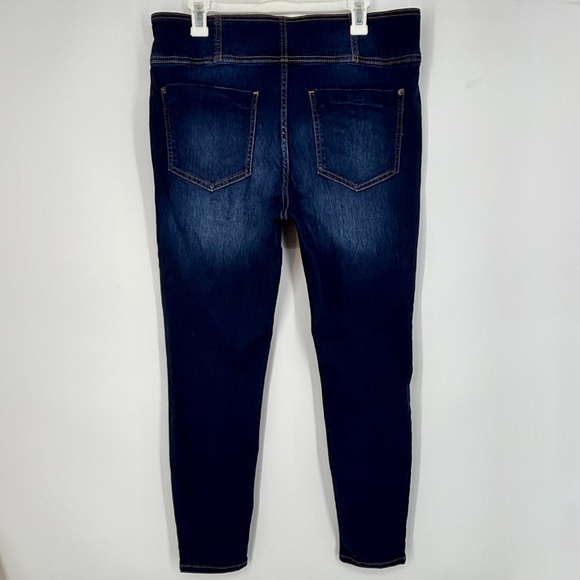 NOBO No Boundaries Juniors Sz 19 High Rise Skinny Jeans Dark Blue Wash 3 Button - Picture 6 of 8